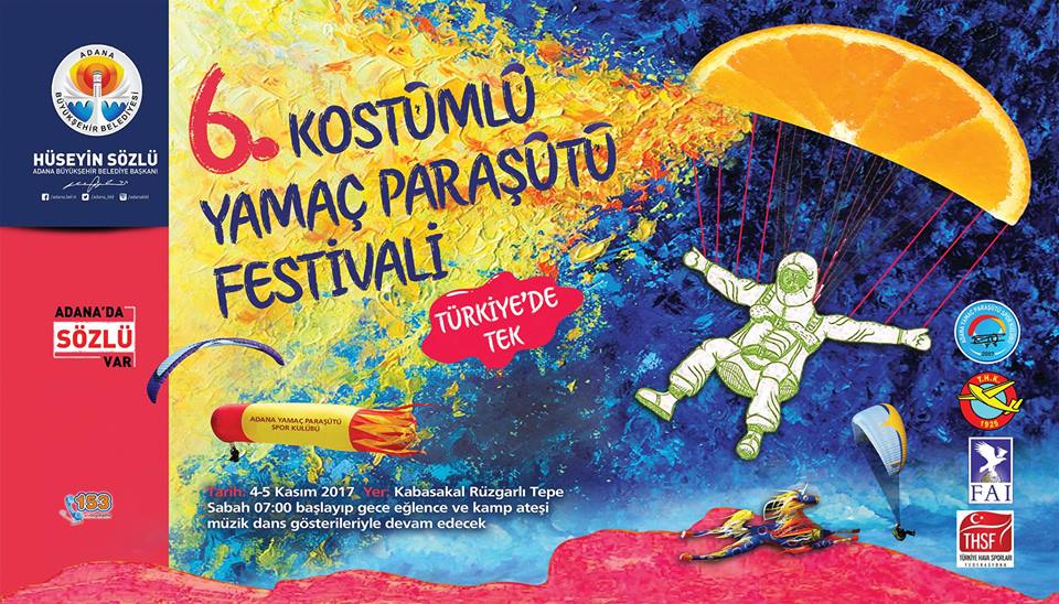 6. Adana Yamaç Paraşütü Kostümlü Uçuş Festivali